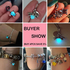 925 Sterling Silver Chameleon Luminous Firefly Butterfly Charms Beads Fit Pandora 925 Original Bracelets Fine DIY Jewelry Making