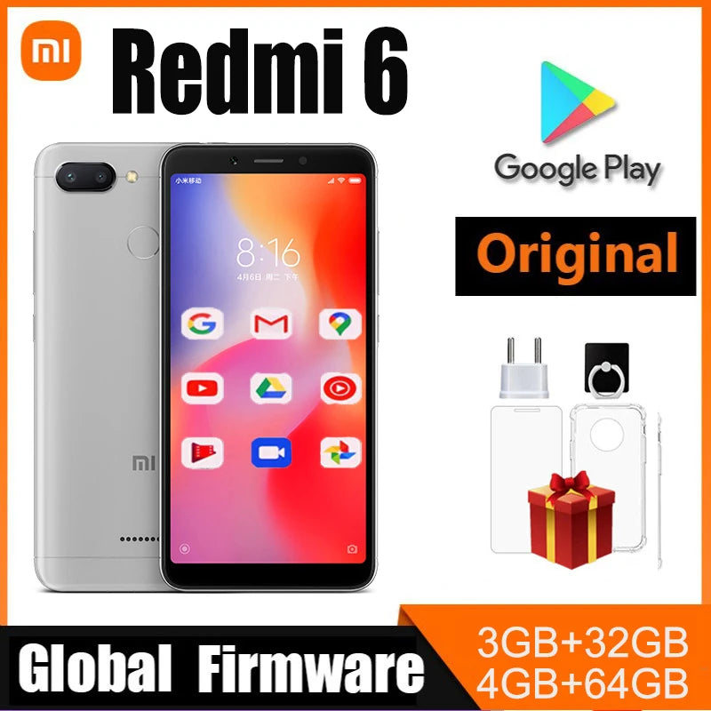 Xiaomi Redmi 6 Smartphone  googleplay Mobile Phone 5.45