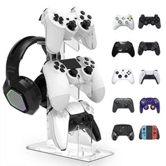 Universal 3-Layer Controller Stand and Headset Holder